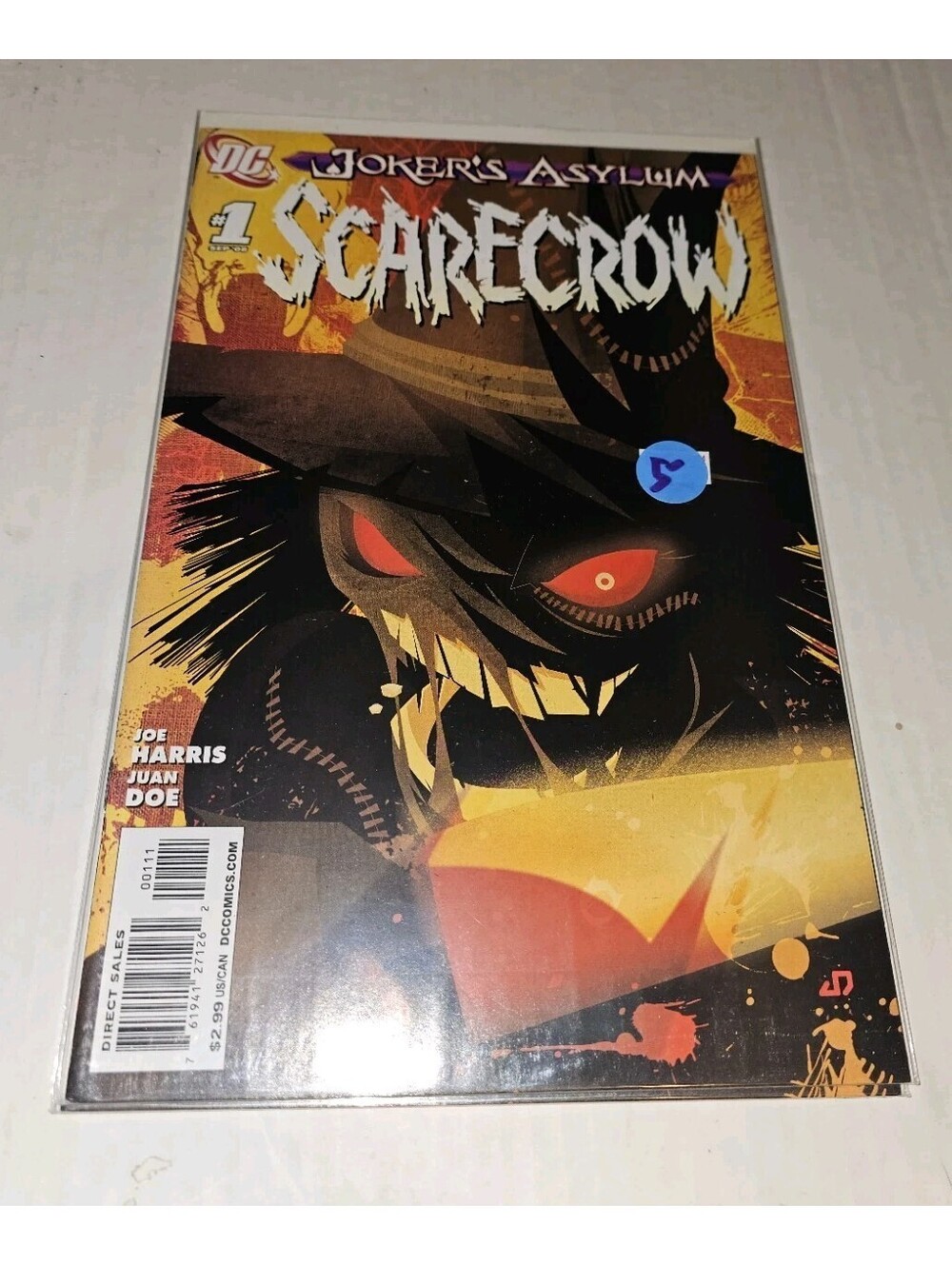 Joker's Asylum: Scarecrow #1 DC SEPTEMBER 2008 Juan Doe Cover Joe Harris